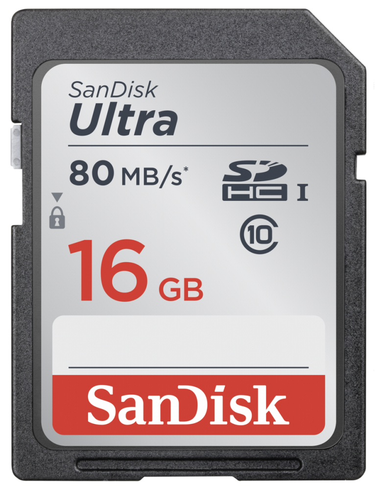 SanDisk Ultra 16GB SDHC Memory Card 80MB/s