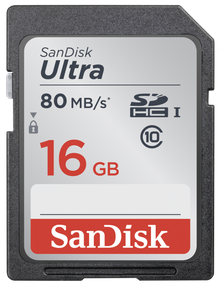 SanDisk Ultra 16GB SDHC Memory Card 80MB/s