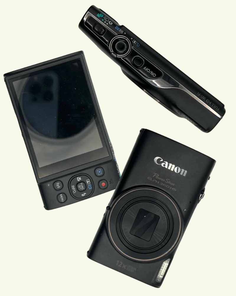 Used Canon PowerShot ELPH 360 HS compact digital camera, photo 2 of 3