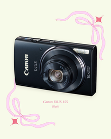 Used Canon IXUS 155 compact digital camera in black, product photo