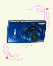 Used Canon IXUS 180 compact digital camera in blue, product photo