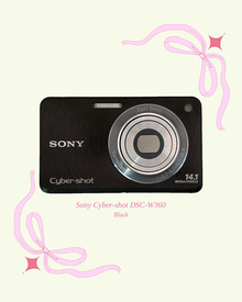 Used Sony Cyber-shot DSC-W360 compact digital camera in black, front view