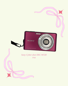 Used Sony Cyber-shot DSC-W530 compact digital camera in pink, front view