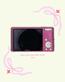 Used Sony Cyber-shot DSC-W530 compact digital camera in pink, back view