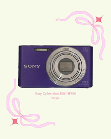 Used Sony Cyber-shot DSC-W830 compact digital camera in purple, front view
