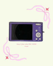 Used Sony Cyber-shot DSC-W830 compact digital camera in purple, back view