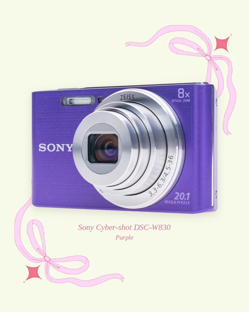 Used Sony Cyber-shot DSC-W830 compact digital camera in purple, product photo